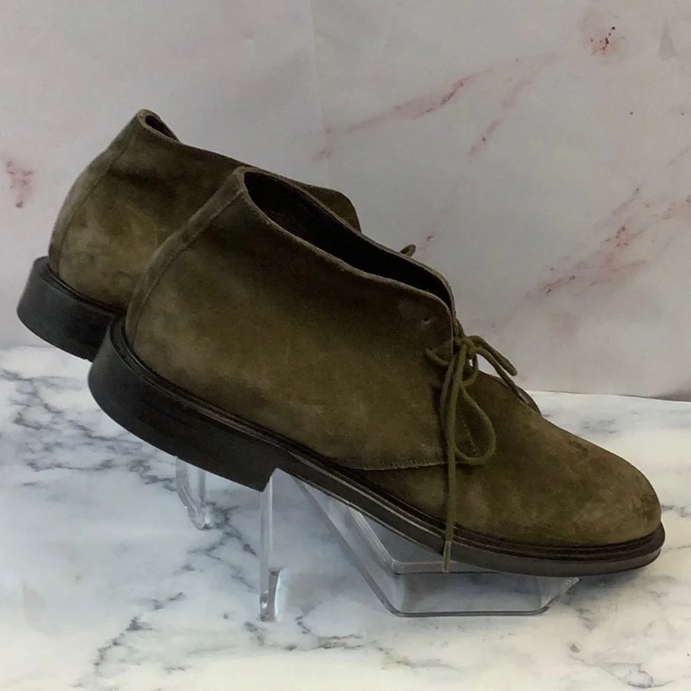 Adam Derrick Men's Olive Suede Chukka Boots Size 7.5